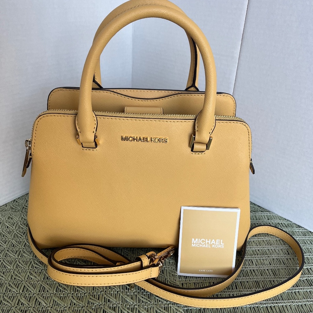 Michael Kors Idina Satchel Handbag yellow